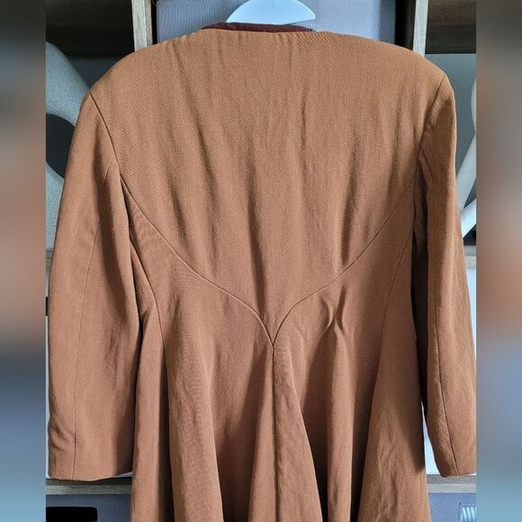Basile Made in Italy Rust Orange Long Coat size Small - Picture 13 of 14